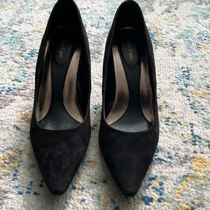 Calvin Klein suede kitten heels